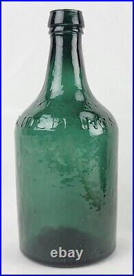 Hammer Whittled 1860's G. W. Merchant Oak Orchard, Lockport, N. Y. Antique Bottle