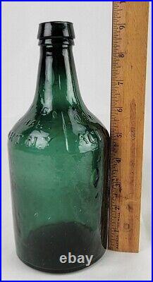 Hammer Whittled 1860's G. W. Merchant Oak Orchard, Lockport, N. Y. Antique Bottle