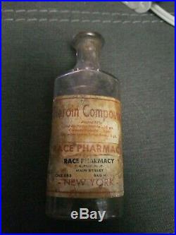Heroin Compound Antique Medical Bottle Bayshore New York