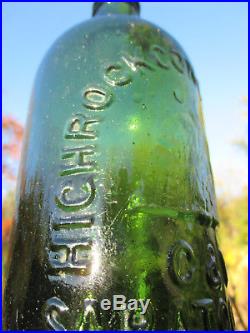 Highrock Congress Springs C & W Saratoga Ny Embossed Mineral Water Bottle