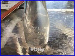 Hillview Jerseys pint milk, cream bottle, Potsdam, NY, 1928, clear glass, emboss, RARE+