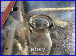 Hillview Jerseys pint milk, cream bottle, Potsdam, NY, 1928, clear glass, emboss, RARE+