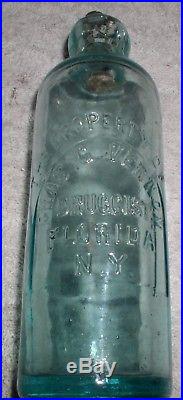 Hutchinson soda bottle Chas. G. Veron Druggist Florida N. Y. 1879