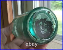 IRON PONTIL J. P. T. 525 HOUSTEN ST. NY RARE 1850s BLOB TOP SODA BOTTLE SHINY NICE