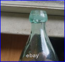 IRON PONTIL J. P. T. 525 HOUSTEN ST. NY RARE 1850s BLOB TOP SODA BOTTLE SHINY NICE