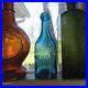 IRON PONTIL PRETTY BLUE F. GLEASON ROCHESTER N. Y 1850s LONG NECK SODA BOTTLE NICE