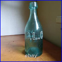 IRON PONTIL RARE D. L. O (D. L. ORMSBY) 255 WEST16th ST N. Y. 1850s SQUAT SODA BOTTLE