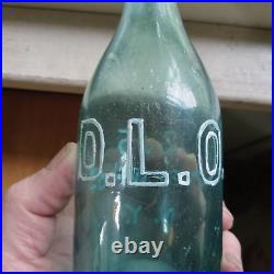 IRON PONTIL RARE D. L. O (D. L. ORMSBY) 255 WEST16th ST N. Y. 1850s SQUAT SODA BOTTLE