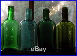 Instant Color Run Of 1 Dozen Lockport, N. Y. Gargling Oil Bottlesgreat Colors