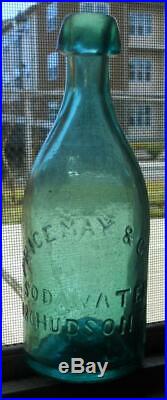 Iron Pontil Green Pricemay Price May 486 Hudson St. New York NY NYC Soda Bottle