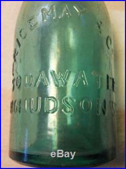 Iron Pontil Green Pricemay Price May 486 Hudson St. New York NY NYC Soda Bottle