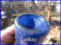 J. P. Benjamin 13 State St. Ny. Union Glass Works Dark Blue Rect. Slug Iron Pontil