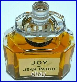Jean Patou 1980s Joy de Jean Patou 1/2 oz 100% Full Parfum N New York Bottle