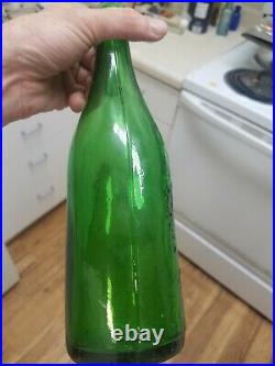 John Stanton brewing co. Troy N. Y. Blob top beer bottle Bright Green