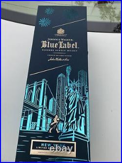 Johnie walker blue label bottle and case-new york
