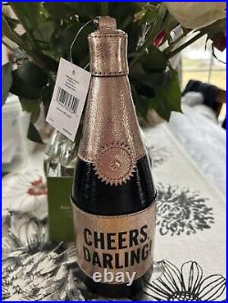 Kate Spade Champagne Bottle Cheers Darling Bag Wristlet Clutch Purse