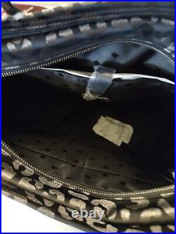 Kate Spade Chelsea Nylon Large Top Zip Tote bag Leopard Glitter handbag Travel