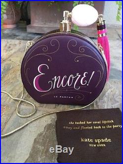 Kate Spade New York On Pointe Encore Perfume Bottle Leather Clutch Bag, Nwt