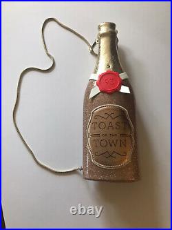 Kate Spade Steal The Spotlight Champagne Rosegold Bottle Clutch Bag Purse