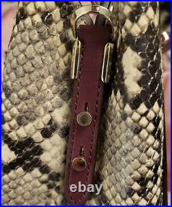Kate Spade fleur snake embossed small leather satchel NWT