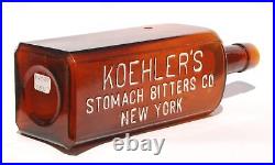 Koehler's Stomach Bitters Co Bottle New York With A Large Kc Logo On Back