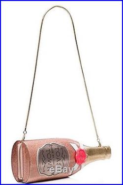 Last One! Kate Spade New York Champagne Bottle Rose Pink Clutch, Bnwt
