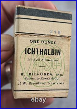 LOT of 11 Antique Pharmacy NY Chemist Medical Bottle LABEL contents some unopen