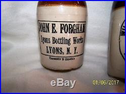 Lyons New York Stoneware Ginger Beer Bottles. All 3 Bottles In One Auction