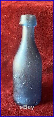Lancaster X Glass Works XX N. Y. Blue Frost Extremly Rare