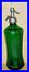 Leewood Soda Emerald Green Czech Glass Seltzer Bottle Tuckahoe NY