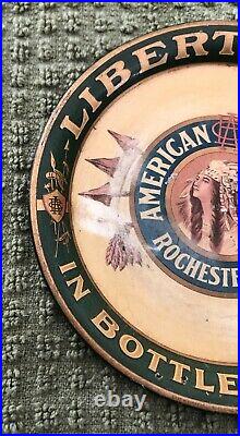 Liberty Beer Tip Tray American Brew Co Rochester Ny Indian Head In Bottles Only