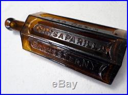 Log Cabin Sarsaparilla Rochester, N. Y, Tooled Top, Sm. Base With Pat. Sept. 6,87