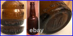 Lot of 8 Antique Glass Beer Bottles Vintage 1856-1920 New York City Breweriana