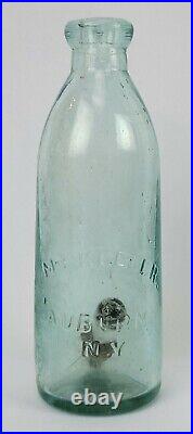 M. F. Keeler Auburn N. Y. Gravitating Stopper Atq Bottle Soda Beer