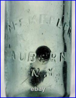 M. F. Keeler Auburn N. Y. Gravitating Stopper Atq Bottle Soda Beer