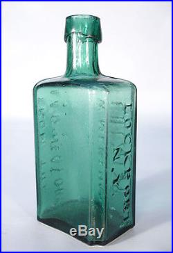 Merchant Chemist Lockport Ny Nice Green Color Medicine Bottle