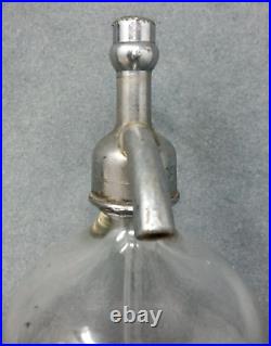 MICHAELS BROS. Clear Etch Seltzer SODA Siphon Bottle Rochester NEW YORK