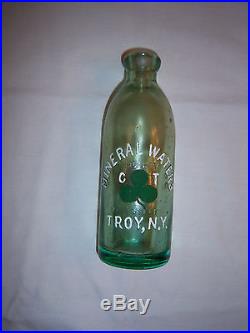 MINERAL WATERS, C T, TROY, N. Y. Gravitating Closure bottle