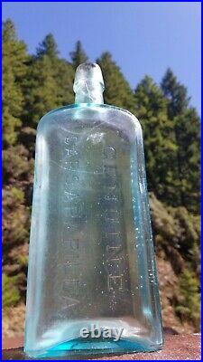 MINT Old Bristol's Genuine Sarsaparilla Pristine N. Y. Cure Bottle! 10.5 inches