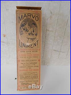 Marvo Liniment Apothecary Bottle Druggist Mulligan Liniment Company, Corning, NY
