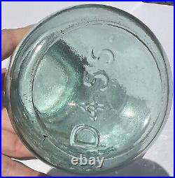 Mason's Patent Nov 30th 1858 Fruit Jar + Canning Lid Crude Bubbly NY USA 1870s