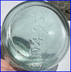 Mason's Patent Nov 30th 1858 Fruit Jar + Canning Lid Crude Bubbly NY USA 1870s