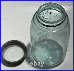 Mason's Patent Nov 30th 1858 Fruit Jar + Canning Lid Crude Bubbly NY USA 1870s