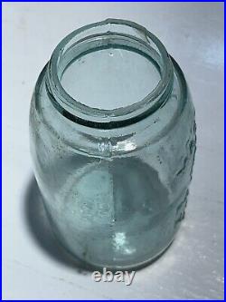 Mason's Patent Nov 30th 1858 Fruit Jar + Canning Lid Crude Bubbly NY USA 1870s