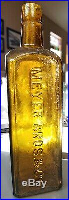 Meyer Bros & Co a Bitters Buffalo New York square RARE Golden Amber