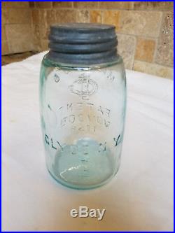 Midget Pint CLYDE NY Masons CFJCo Patent Nov 30th 1858 Fruit Jar