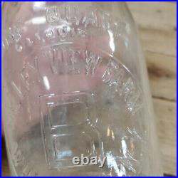 Milk Bottle Valley View Farm Whitehall NY New York One Quart B Bottle RARE HTF