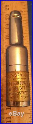 Mini Bottle Corkscrew Marked 1897 Us Patent Hochstadter's Wein Bitters New York