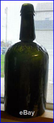 Mint Dark Olive Green Clarke & Company Saratoga NY Mineral Spring Water Bottle