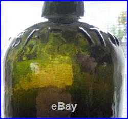 Mint Dark Olive Green GW Weston Company Saratoga NY Mineral Spring Water Bottle